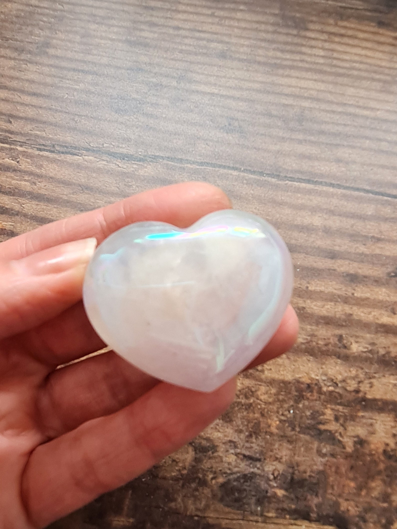 Rose Aura Quartz Heart